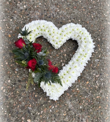 Based Open Heart ( Red Rose)