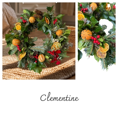 Christmas Door wreath Clementine