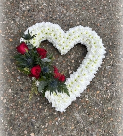 Based Open Heart ( Red Rose)