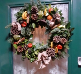 Rustic door wreath